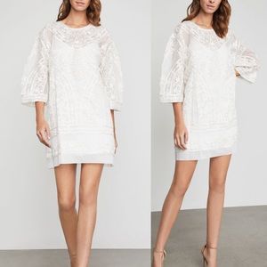 NWT BCBG Embroidered Organza Shift Dress, size XS